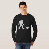 Bigfoot Walking French Bulldog T-Shirt (Vorne ganz)