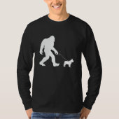 Bigfoot Walking French Bulldog T-Shirt (Vorderseite)