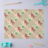 Bigfoot Walking Funny Christmas Holiday Print Seidenpapier (Basteln)