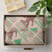 Bigfoot Walking Funny Christmas Holiday Print Seidenpapier (Geschenk)