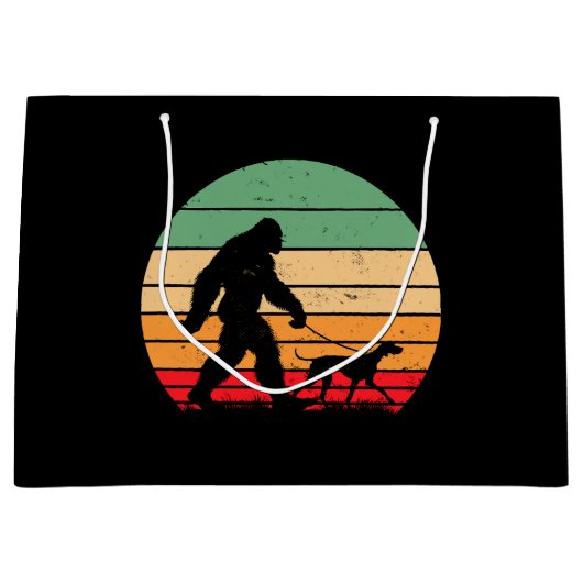 Bigfoot Walking German Kurzhaar Pointer Dog Vin Große Geschenktüte (Vorderseite)