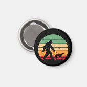 Bigfoot Walking German Kurzhaar Pointer Dog Vin Magnet (Vorderseite/Rückseite)