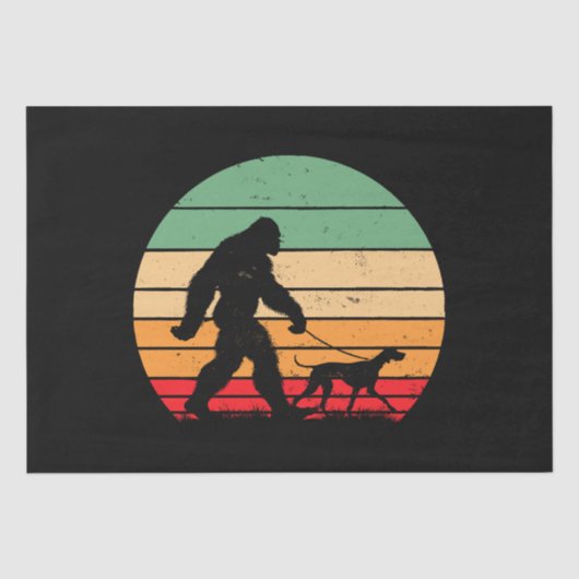 Bigfoot Walking German Kurzhaar Pointer Dog Vin Seidenpapier (Vorderseite)