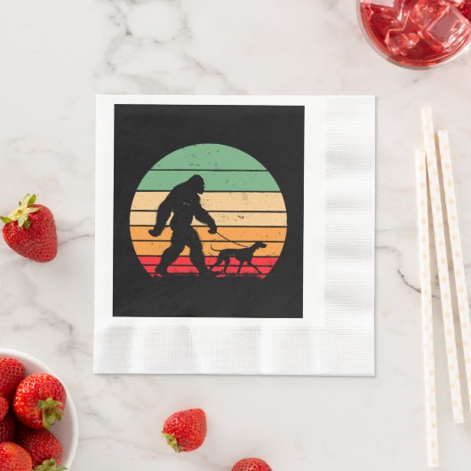 Bigfoot Walking German Kurzhaar Pointer Dog Vin Serviette (Beispiel)