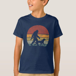 Bigfoot Walking Labrador Retriever Dog Vintag T-Shirt