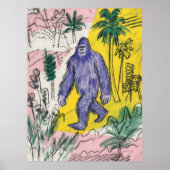 Bigfoot Walking Poster Print Wall Art (Vorne)