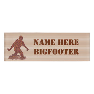 Bigfoot Walking Sasquatch Crypto Sonnenname Hier Namenschild