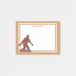 Bigfoot Walking Sasquatch Fun Bigfooter Notes Post-it Klebezettel