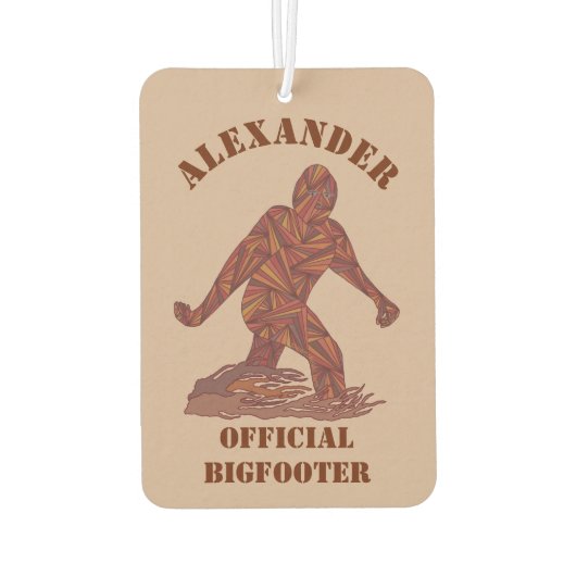 Bigfoot Walking Sasquatch Süße RiechSquatter Autolufterfrischer (Rückseite)