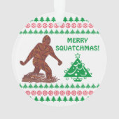 Bigfoot Walking Sasquatch Weihnachten Niedlich Ornament (Rückseite)