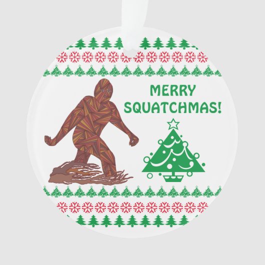 Bigfoot Walking Sasquatch Weihnachten Niedlich Ornament (Vorderseite)