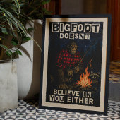 Bigfoot Wall Art Vintag Retro Zine Poster Printwer