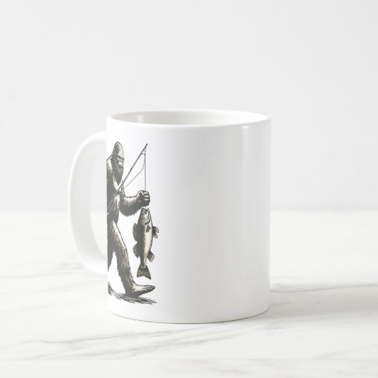 Bigfoot Walleye Hunting Angler Sasquatch Walleye F Kaffeetasse (Vorderseite Links)
