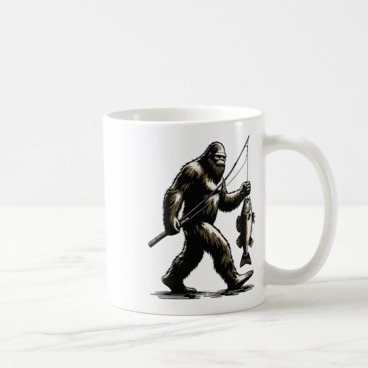 Bigfoot Walleye Hunting Angler Sasquatch Walleye F Kaffeetasse (Rechts)