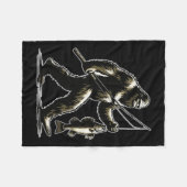 Bigfoot Walleye Jagd Angler Sasquatch Walleye F Fleecedecke (Vorderseite (Horizontal))