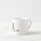 Bigfoot Wandern Dackel Sasquatch Dackel Dog Gesche Espressotasse (Vorderseite Rechts)