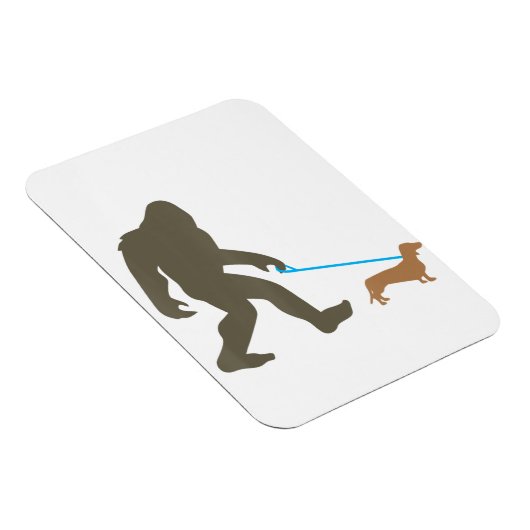 Bigfoot Wandern Dackel Sasquatch Dackel Dog Gesche Magnet (Rechte Seite)