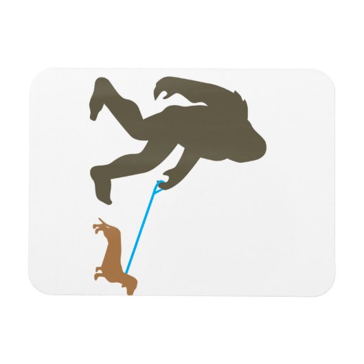 Bigfoot Wandern Dackel Sasquatch Dackel Dog Gesche Magnet (Horizontal)