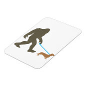Bigfoot Wandern Dackel Sasquatch Dackel Dog Gesche Magnet (Linke Seite)