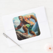 Bigfoot Wandern Quadratischer Aufkleber (Umschlag)