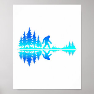 Bigfoot Wanderschirt Naturliebhaber Wald Outdoor M Poster