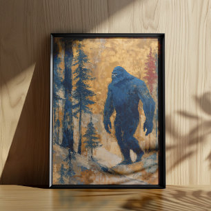 Bigfoot-Wandkunst Poster Druck Gemälde Ästhetik