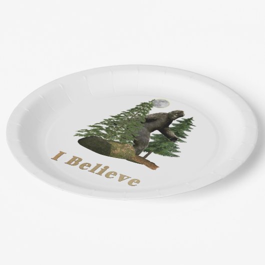 Bigfoot-Ware Pappteller (Schrägansicht)