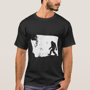 Bigfoot Washington Staat Map Sasquatch Men Women G T-Shirt