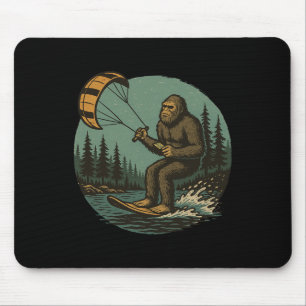 Bigfoot Wasser-Paragliding Vintage Lustig Sasquatc Mousepad