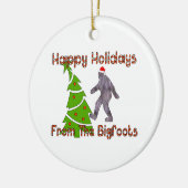 Bigfoot-Weihnachten Keramikornament (Links)