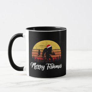 Bigfoot Weihnachten Santa Hut Fröhliche Fishmas Vi Tasse