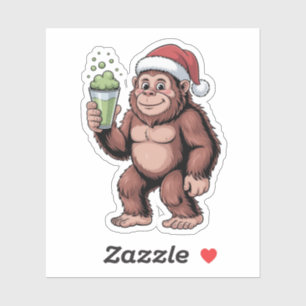 Bigfoot Weihnachten Sasquatch Matcha Liebhaber Aufkleber