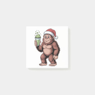 Bigfoot Weihnachten Sasquatch Matcha Liebhaber Post-it Klebezettel