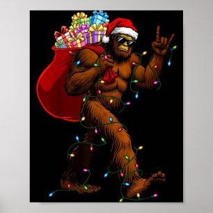 Bigfoot-Weihnachts-Shirts Jungen Männer Weihnachts Poster