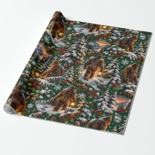 Bigfoot-Weihnachts-Wilderness-Geschenkpapier Geschenkpapier