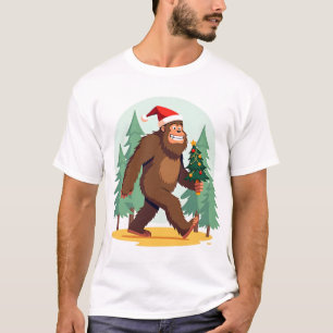 Bigfoot-Weihnachtsbaum-Santa-Hut (1) T-Shirt