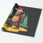 Bigfoot-Weihnachtsbaum-Santa-Hut (2) Geschenkpapier (Ungerollt)