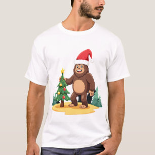 Bigfoot-Weihnachtsbaum-Santa-Hut (3) T-Shirt
