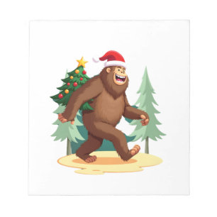 Bigfoot-Weihnachtsbaum-Santa-Hut (5) Notizblock