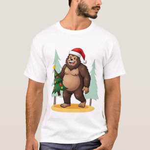 Bigfoot-Weihnachtsbaum-Santa-Hut (5) T-Shirt