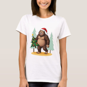Bigfoot-Weihnachtsbaum-Santa-Hut (5) T-Shirt