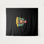 Bigfoot-Weihnachtsbaum-Santa-Mütze (2) Wandteppich (Vorderseite (Horizontal))