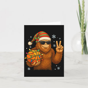 Bigfoot Weihnachtsmann Basketball Weihnachten  Karte