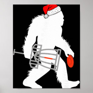 Bigfoot Weihnachtsmann Disc Golf Weihnachten Disc Poster