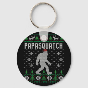 Bigfoot Weihnachtsmann Häßliche Weihnachten Pyjama Schlüsselanhänger