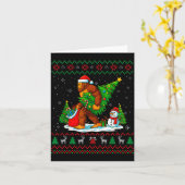 Bigfoot Weihnachtsmann hässlicher Weihnachtsbaum l Karte (Gelbe Blume)