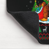 Bigfoot Weihnachtsmann hässlicher Weihnachtsbaum l Mousepad (Ecke)