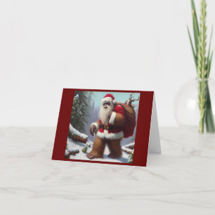 Bigfoot Weihnachtsmann Karte