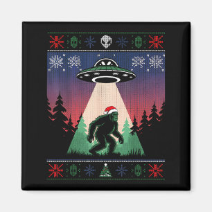 Bigfoot Weihnachtsmann Ufo Alien Lustiger Hässlich Magnet