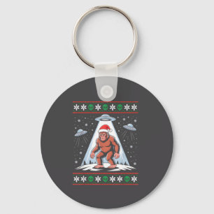 Bigfoot Weihnachtsmann Ufo Alien Lustiger Hässlich Schlüsselanhänger